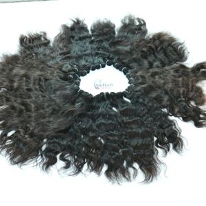 ผมแท้เวียดนามอินเดียแบบเวอร์จิ้นธรรมชาติไม่ผ่านกระบวนการ  แบบมัด  ลอนคลื่น  จัดเรียงเกล็ดผม  สำหรับต่อผม  โดย Export - Product Image 3