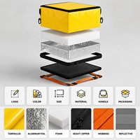 Wasserdichte Faltbare Kurier-Paketzustelltasche Isolierte Thermotasche OEM Individuelles Logo Logistik Transport