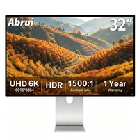 Écran de studio en aluminium de 32 pouces, écran IPS 6K, HDR600, moniteur PC 6K avec USB-C pour la conception et les photographes