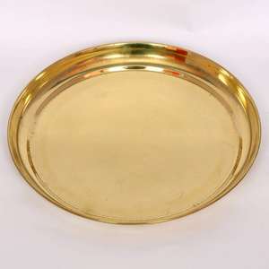 Laiton pur paon Thali paon Designer plaque en laiton Premium paon Design Pooja Thali Inde fournisseur - Product Image 3
