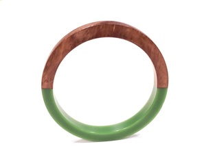 Bracelet de luxe géométrique en résine et bois, fantaisie, turquoise, fait main, bleu, bohème, unique, unisexe, bijou statement pour femme, idéal pour les fêtes - Product Image 6