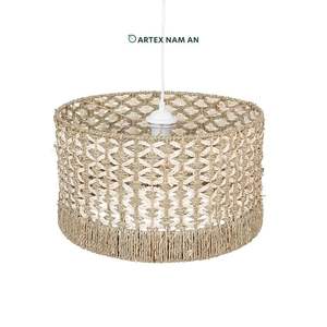 Pantalla de Lámpara Colgante Hecha a Mano Ecológica de Hoja de Palma y Pasto Marino para Hogar de Estilo Rústico - Product Image 5