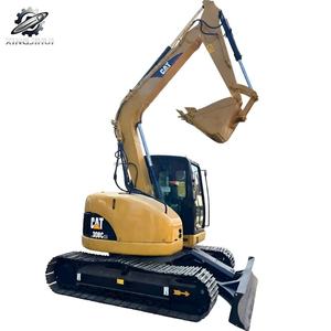 Excavatrice d'occasion CAT308C 8 tonnes, godet 0,38 m³, marque japonaise d'origine, petite excavatrice sur chenilles pour travaux de construction, faible nombre d'heures, certifiée CE - Product Image 1