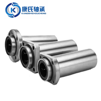Bantalan flens bundar diperpanjang beban berat 10 10x19x55mm-uu segel baja Bushing linier untuk mesin tugas berat
