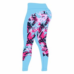 Leggings de yoga à ourlet froncé pour femmes, taille haute, effet push-up, design sans couture, respirant, tissu à séchage rapide, imprimé décontracté - Product Image 4