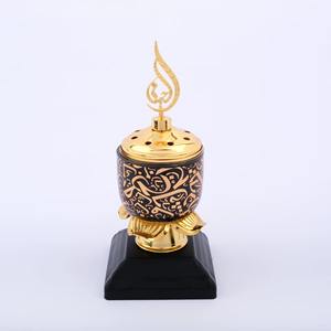 Calidad exclusiva oro y Negro árabe Mubkhar hermoso quemador de incienso decorativo incienso Bakhoor quemador y soporte - Product Image 6