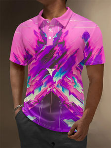 Jersey sólido antiarrugas con estampado de transferencia de calor para hombre, camisas informales con botones de negocios a la moda, camisas de manga corta transpirables para camisa - Product Image 4