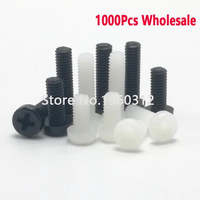 Vis à tête cruciforme Phillips en plastique/nylon certifiées ISO7045/DIN7985/GB818, haute résistance, 1000 pièces/M2-M6, plusieurs longueurs