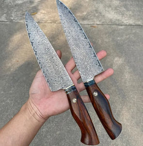 Cómodo mango de madera mano derecha hoja de acero inoxidable profesional Industrial Apto para lavavajillas cocina Chef cuchillo afilado - Product Image 2