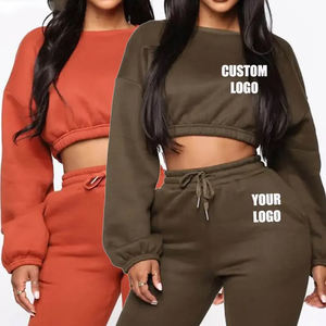 2025 trajes de Entrenamiento Personalizados al por mayor para mujer, ropa deportiva para correr, chándal de algodón 100% para mujer, conjuntos para correr 2026 - Product Image 6