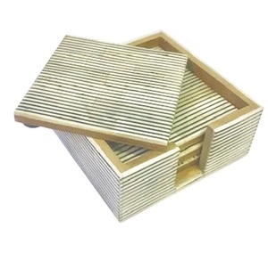 Juego de posavasos de resina e incrustaciones de hueso personalizadas de la mejor calidad, alfombrilla y almohadilla del fabricante indio para piedra de comedor de cocina - Product Image 1