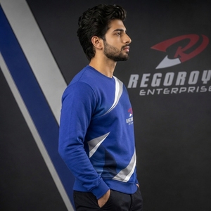 Casual crewneck sweatshirt <b>smooth</b> outer fabric <b>brushed</b> inner fleece modern fit Men Sweatshirts premium comfort Men Sweatshirts - Product Image 5