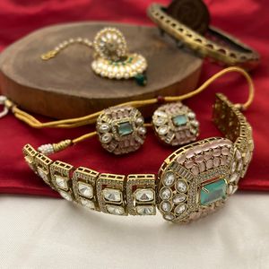 Ensembles de bijoux de mode de haute qualité avec boucles d'oreilles différents modèles nouvelle collection de pierres Premium Fusion ethnique et contemporaine - Product Image 2