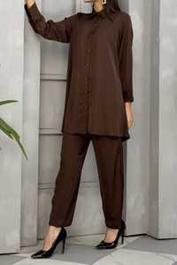 Vestido occidental Vintage informal de nuevo estilo para mujer, Floral estampado geométrico, hombro caído Irregular, teñido liso con Natural - Product Image 3