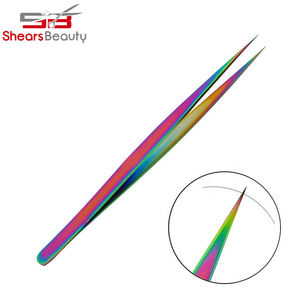 Pinzas para pestañas con logotipo personalizado de acero inoxidable de alta calidad, volumen dorado, SBI-BI-ET-H99-002 de belleza privada para pestañas de cejas - Product Image 6