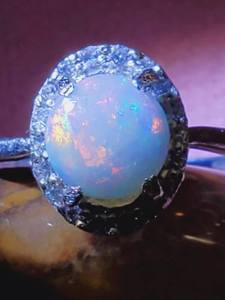 925 Sterling Silver White Opal Engagement Ring Australian Opal Ring Elegant Handmade Fine Jewelry Gift for Her - Product Image 4
