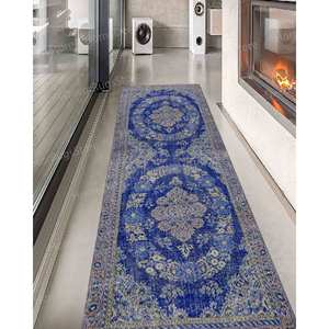 Tapis imprimé floral, tapis d'appoint d'intérieur, tapis antidérapant, design bohème turc, tapis fin non tissé - Product Image 5