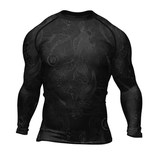 Custom Sublimation Mens for Fight Training Rash Guard Classic Solid Color Rash Guard ShirtMma Rash Guard For Men long Sleeve - Product Image 1