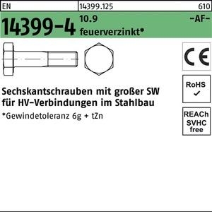 Perno Hexagonal EN 14399-4 M24x150 10.9 Galvanizado en Caliente - 1 Pieza por FRIEDBERG - Product Image 1
