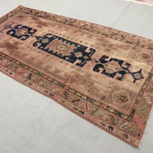 5.2x9.2 ft Rug, Vintage Turkish Large Rug, <b>Brown</b> <b>Wool</b> Rug - Product Image 2