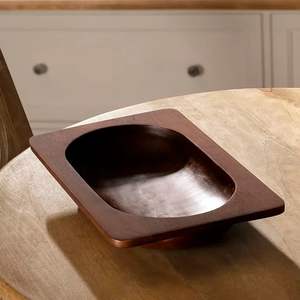 Cuenco de madera de mango ecológico, diseño japonés elegante para servir ensaladas y frutas para el hogar, hotel y fiesta, Decoración de mesa - Product Image 5