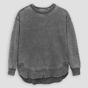 100% sudadera hecha de algodón liso personalizado cuello redondo precio al por mayor ajuste regular mujer Casual moda mujer sudaderas térmicas - Product Image 1