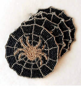 Dessous de verre perlé personnalisé fabriqué à la main en gros en usine Dessous de verre perlé fait à la main de l'Inde par l'artisanat en croissant - Product Image 6