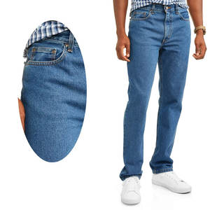 Pantalones vaqueros rectos personalizados para hombre, pantalones vaqueros casuales de gran tamaño para hombre, pantalones vaqueros elásticos hechos en Pakistán - Product Image 6