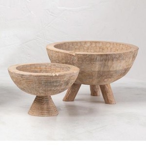 Nouveau Design Métal Mangue En Bois De Haute Qualité Bol À Fruits Simple Naturel Poli Mariage Utilisé Bol De Service - Product Image 2