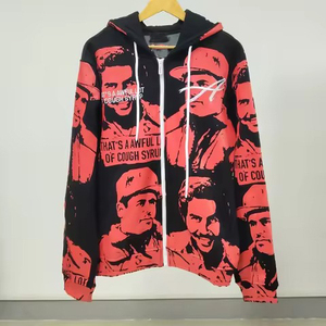 Sweat à capuche en molleton de coton/polyester pour homme, imprimé logo automne, impression numérique, finition teinte unie pour sublimation - Product Image 3