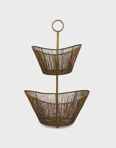 Superventas Recubrimiento de polvo de metal 3 niveles Forma triangular Decoración grande Cesta de exhibición de frutas Soporte colgante para almacenamiento de verduras - Product Image 5