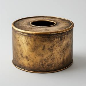 Boîte à mouchoirs en métal élégante faite à la main avec un design moderne et simple, durable et portable pour un usage domestique - Product Image 1