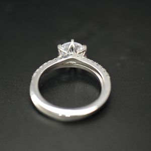 Round Cut Diamond 6 Prong <b>Set</b> Bridal <b>Set</b> For <b>Women</b> - Product Image 4