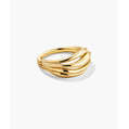 แหวนเปิดทรงโดมทันสมัย สายนาฬิกาไทเทเนียมแบบ Eternity ประดับเพชรทรง Princess Cut ปรับขนาดได้ฟรีไซส์ สำหรับเด็ก ลายเรขาคณิต - Product Image 3