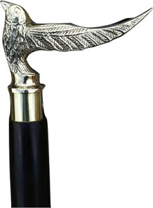 Bâton de marche en bois vintage avec poignée décorative en laiton Canne en bois design 36 "vieux hommes et femmes bâton de marche - Product Image 5