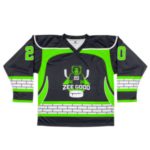 Vêtements de sport en polyester personnalisés unisexe-Maillot de hockey sur glace sublimé unisexe conçu sur mesure OEM Nom de l'équipe Maillot de football - Product Image 1