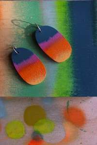 RESINA DE MADERA LLAMATIVA CALIDAD COLGANTES Hoja de oro Negro Blanco Resina Pendientes en forma de corazón Cuadrado Redondo Geométrico Gota de resina de madera - Product Image 3