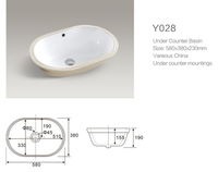 Vasque moderne ovale à trou unique en travertin blanc, lavabo sur pied pour salle de bain, prix compétitif