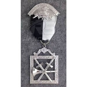 Ensemble de collier et de bijoux maçonniques, accessoires de régalia maçonnique pour officier de loge, collier maçonnique de qualité supérieure avec ensemble de bijoux - Product Image 3