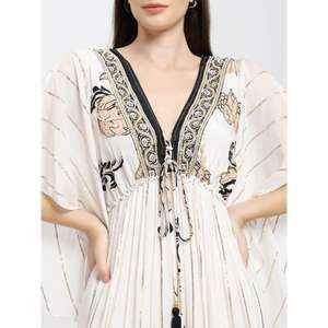 Womens Boho Printed <b>Maxi</b> <b>Dress</b> V Neck Flared Sleeves Tiered Long Summer <b>Dress</b> - Product Image 3