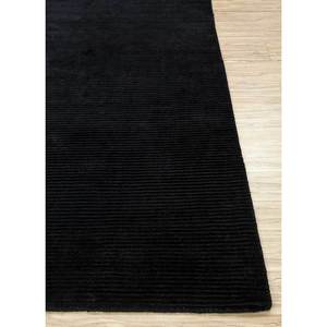 พรมทอมือสีเทาและสีดำล้วน ทำจากขนสัตว์และใยวิสโคส สำหรับตกแต่งบ้าน-Hwv-2000 - Product Image 4