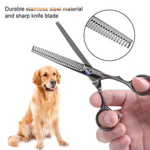 Professionnel 7 pièces Kit de ciseaux de toilettage pour animaux de compagnie en acier inoxydable chien et chat ciseaux de coiffure ensemble boîte emballée outils de coupe de cheveux amincissants - Product Image 6