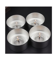 Photophore en aluminium tasses vides mèches en coton pour bougies chauffe-plat bricolage faisant des récipients de cire vides pour la fabrication de bougies