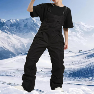 Bavettes de ski personnalisées pour femmes OEM ODM pantalons de neige isolés imperméables avec impression de logo et marque de distributeur vêtements de ski - Product Image 5