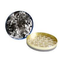 Boîte d'emballage ronde personnalisée pour chocolats, confiseries et bonbons, avec lamination mate, pour une présentation unique