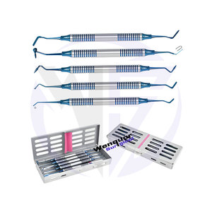 Ensemble d'instruments de remplissage dentaires en composite manuel, spatule à sonde et plateau à brancher, kit de restauration avec composants en acier inoxydable - Product Image 1