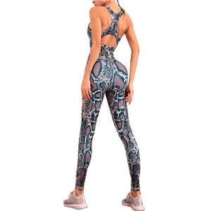 Ensemble de vêtements de sport pour femmes, soutien-gorge de sport et leggings de yoga, en spandex et nylon, taille haute, haute élasticité, respirant, grande taille - Product Image 2