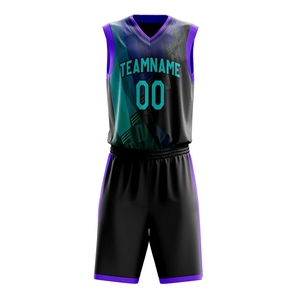 TENDANCE vente en gros équipe Club personnalisé cousu rétro basket-ball vêtements de sport Performance respirant basket-ball maillots ensembles - Product Image 2