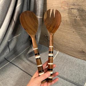 Modern <b>Wooden</b> <b>Cutlery</b> Set Minimal Design Natural Wood Utensils for Trendy Dining Spaces - Product Image 1