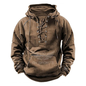 Jersey Retro con cordones para hombre, sudadera táctica para gimnasio, chaqueta holgada, sudadera de carga atlética, fabricante personalizado para invierno - Product Image 6